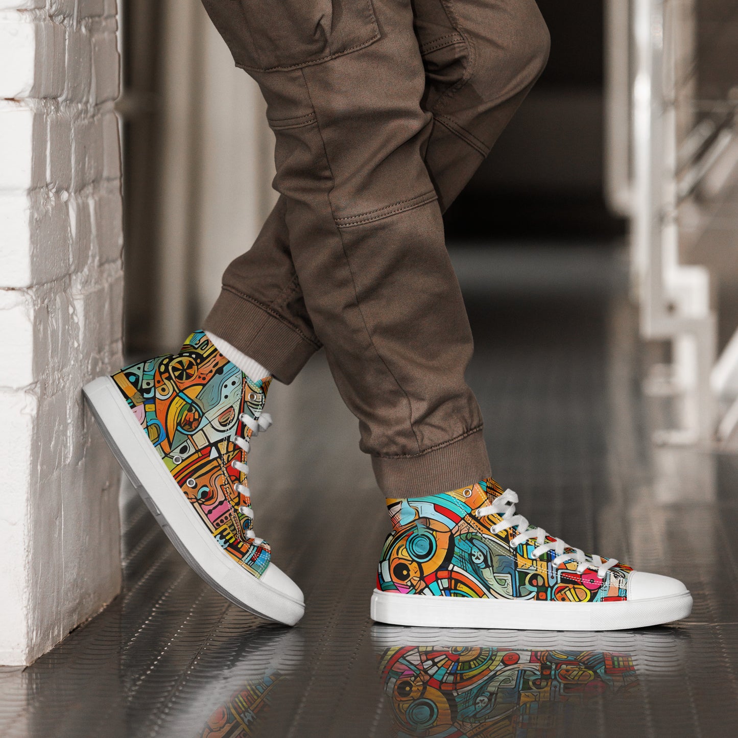 M.O.E Men’s high top canvas shoes
